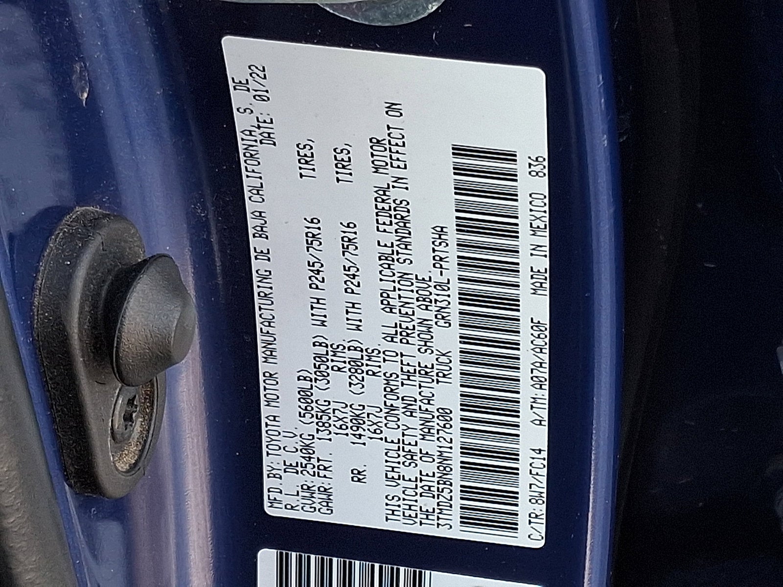 2022 Toyota Tacoma 4WD Base