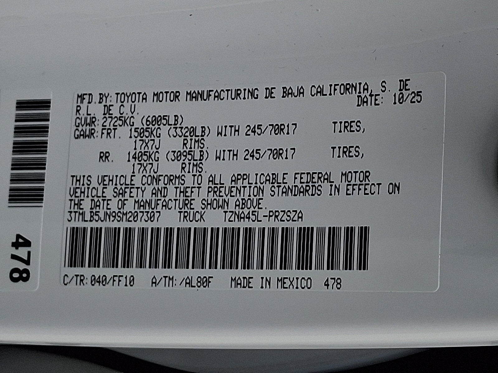 2025 Toyota Tacoma 4WD Base