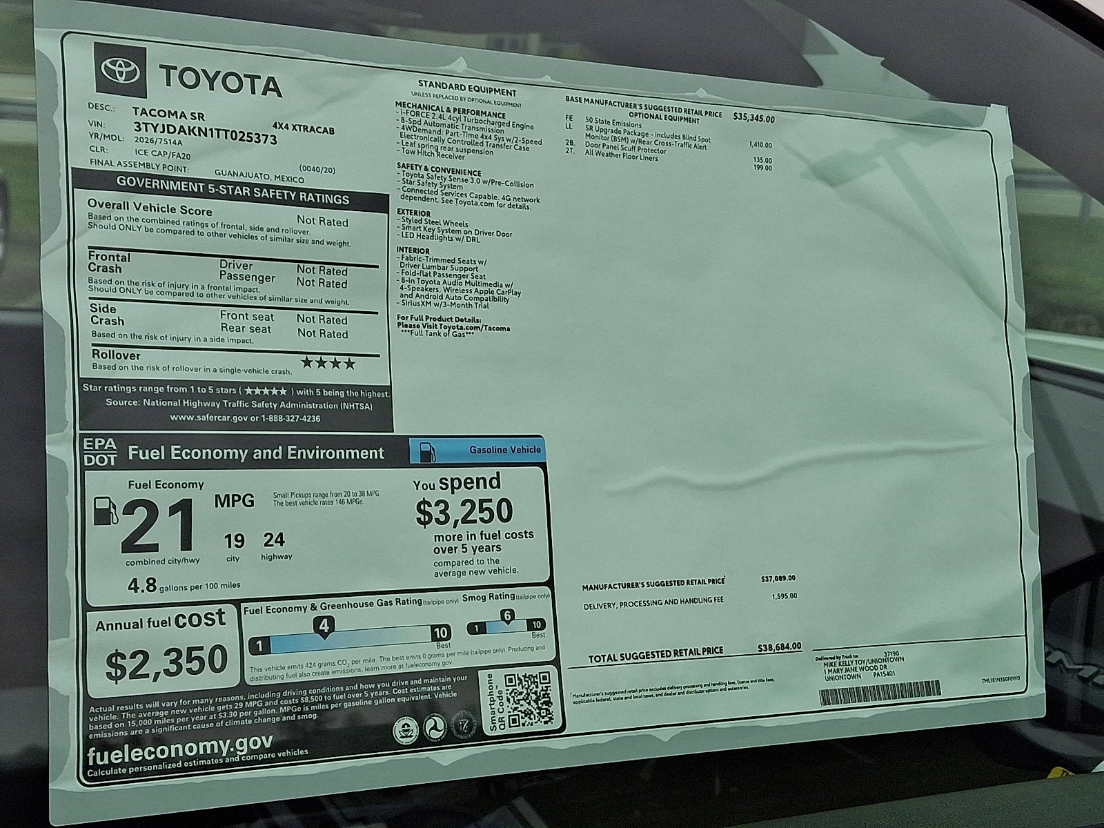 2026 Toyota Tacoma SR