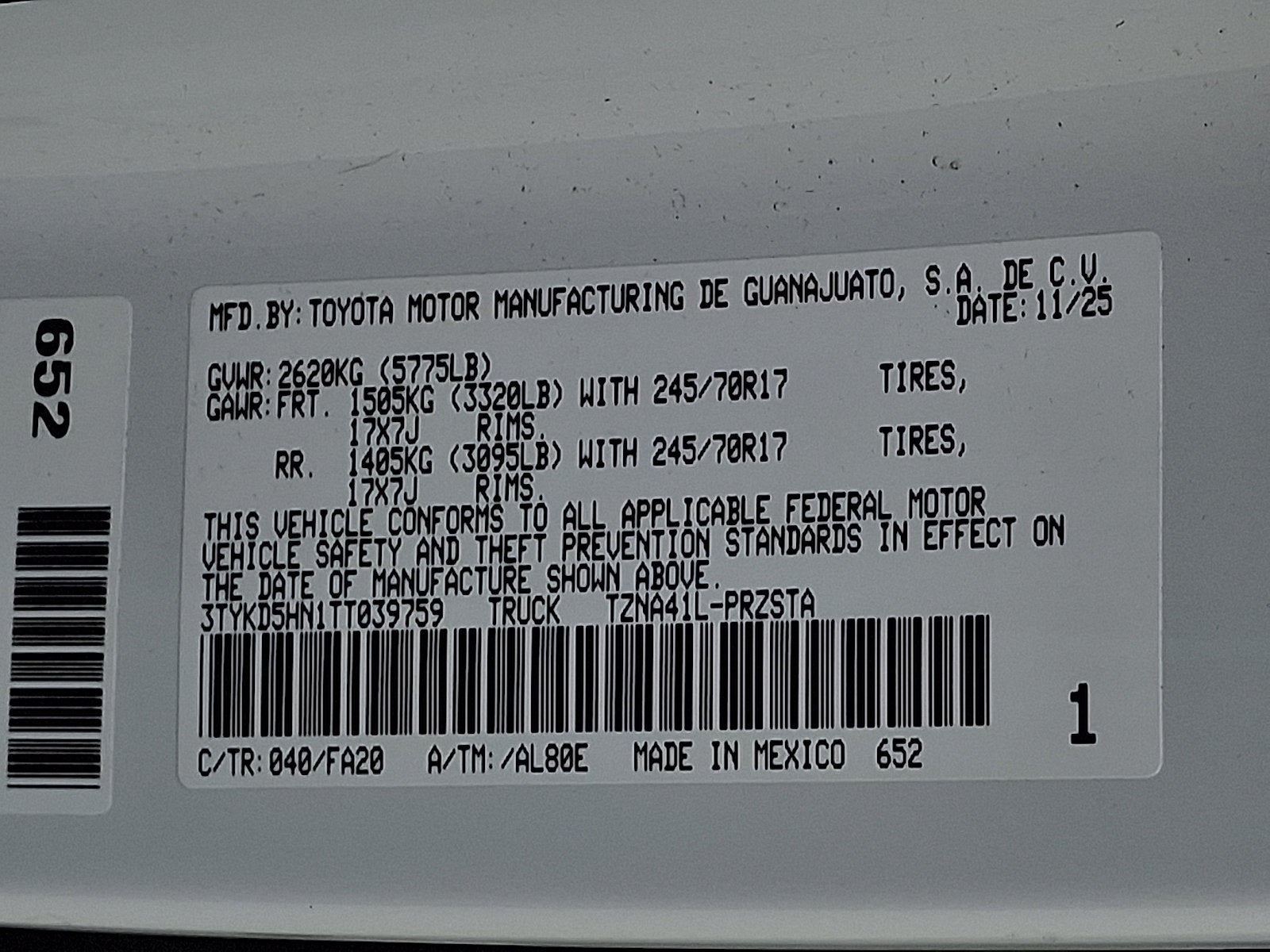 2026 Toyota Tacoma 2WD SR
