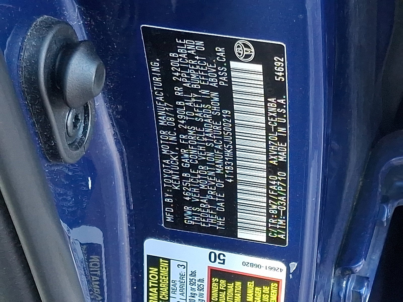 2018 Toyota Camry Base