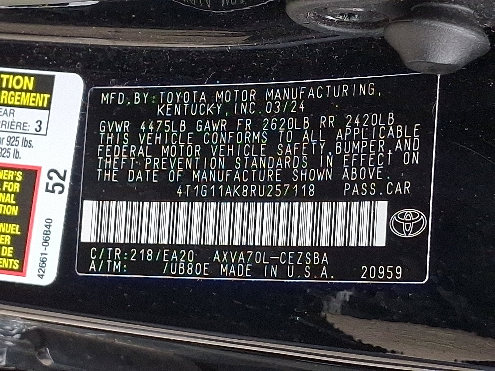 2024 Toyota Camry Base