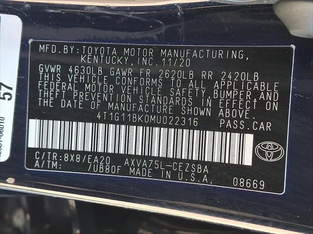 2021 Toyota CAMRY SE