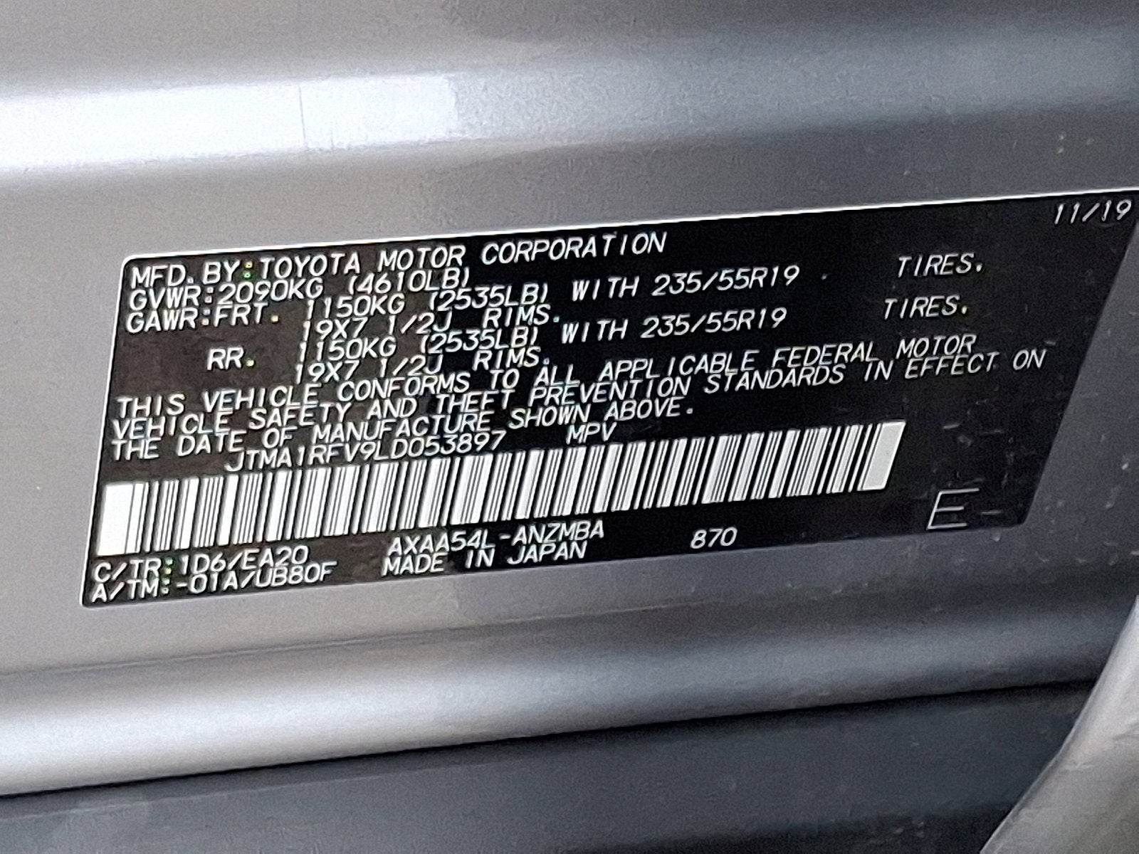 2020 Toyota RAV4 XLE Premium