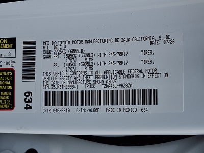 2026 Toyota Tacoma SR5