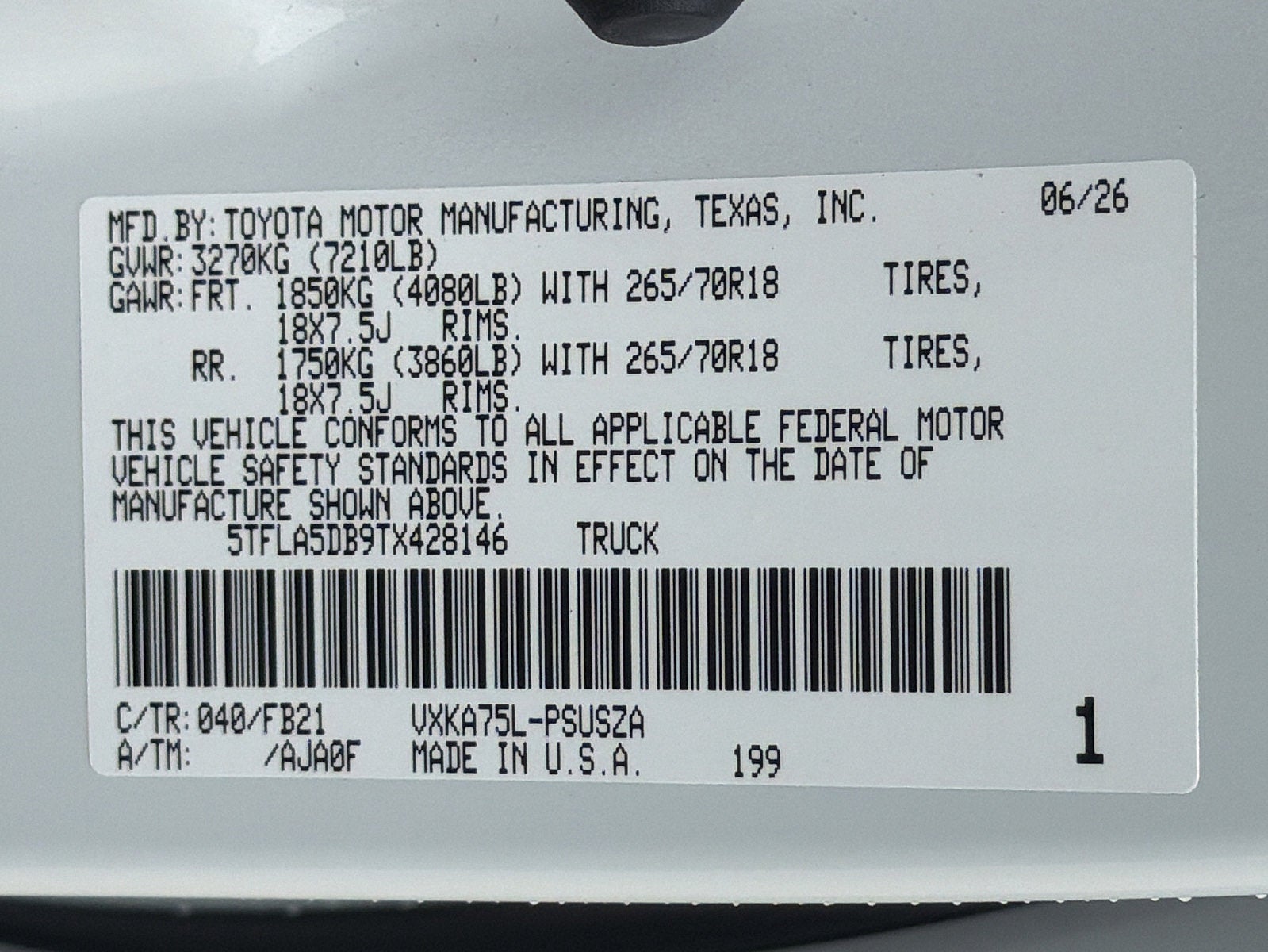 2026 Toyota Tundra SR5