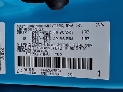 2026 Toyota Tundra i-FORCE MAX Tundra TRD Pro